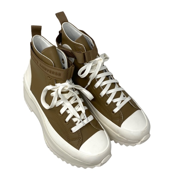 Converse Run Star Hike Platform Women's Size Sand Dune Leather Sneaker A04268C - Picture 3 of 11